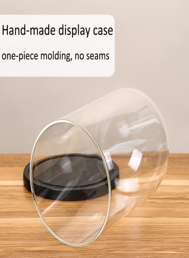 DuvinDD Glass Dome Cloche with LED Light Base Countertop Small Bell Jar Display Dome Clear Glass Display Case Deco, 4.33" D X 4.7" H, Gifts for Women - Image 4